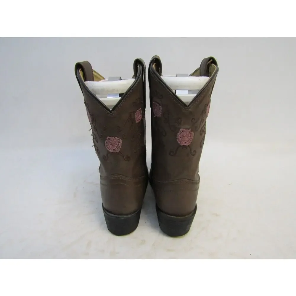 Shyanne Little Kids Youth Size 12 D Brown Floral Cowboy Western Boots